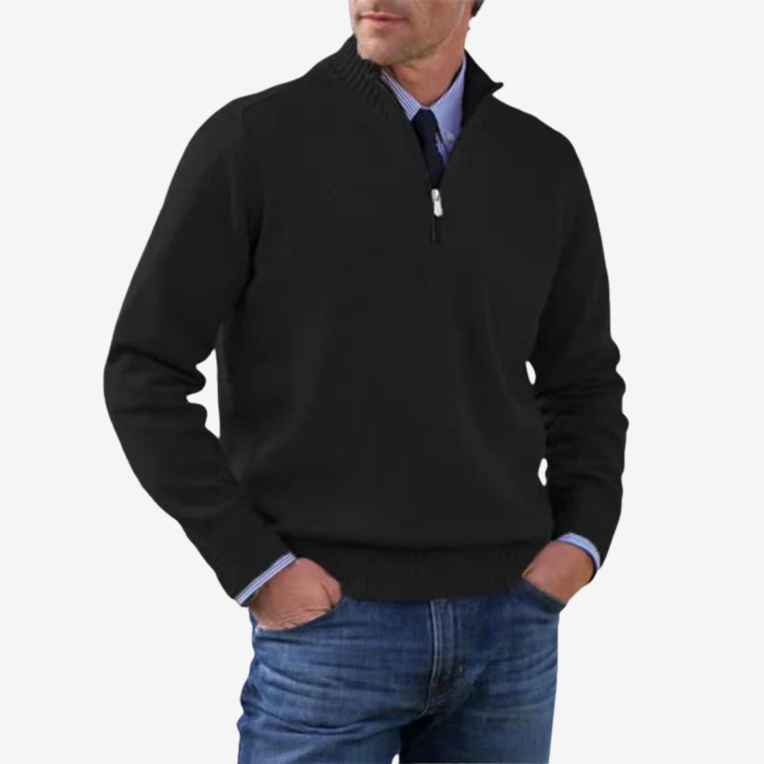 AURELLA | Men’s Cotton-Knit Sweater – Refined Knitwear