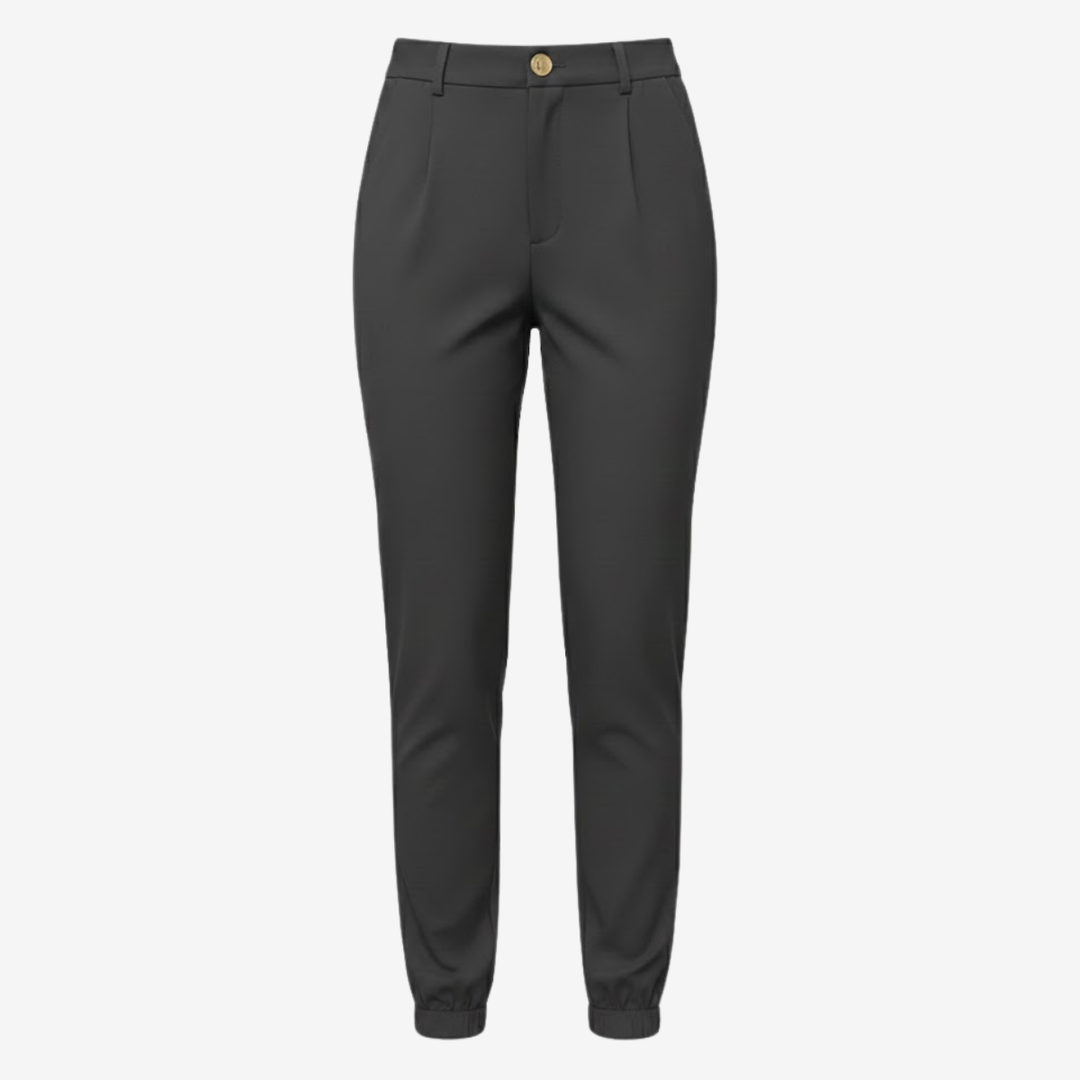 AURELLA | Women’s Viscose-Blend Trousers – High-Waist
