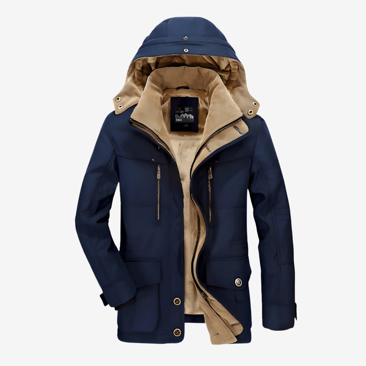 AURELLA | Men’s Fur-Lined Jacket – Insulated Warmth