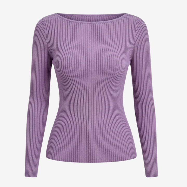 AURELLA | Women’s Viscose Crew Neck Top – Elegant Knit