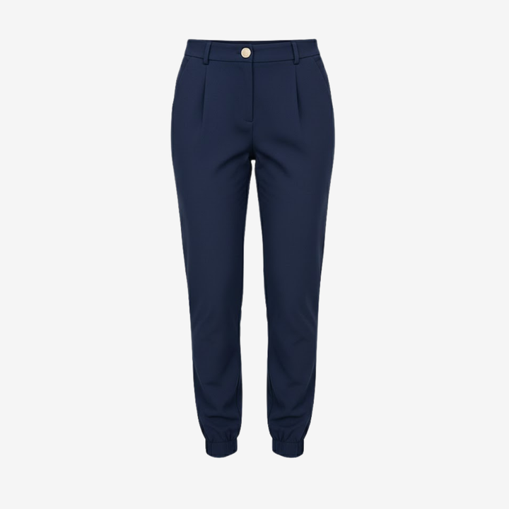 AURELLA | Women’s Viscose-Blend Trousers – High-Waist