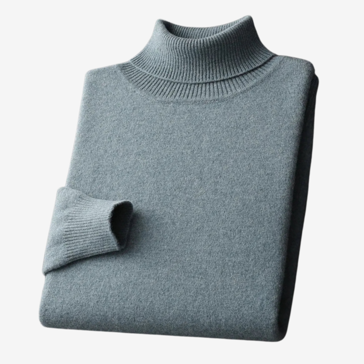 AURELLA | Men’s Cashmere Turtleneck Sweater – Soft Knit Pullover