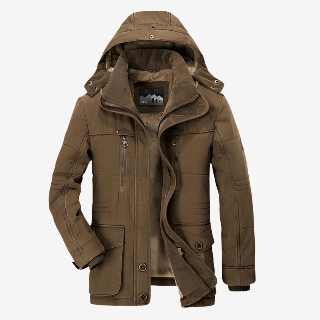 AURELLA | Men’s Fur-Lined Jacket – Insulated Warmth