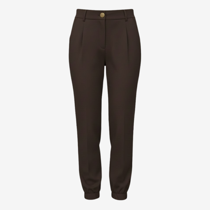 AURELLA | Women’s Viscose-Blend Trousers – High-Waist