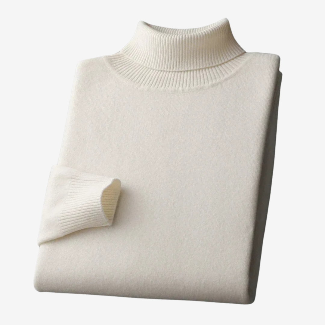 AURELLA | Men’s Cashmere Turtleneck Sweater – Soft Knit Pullover