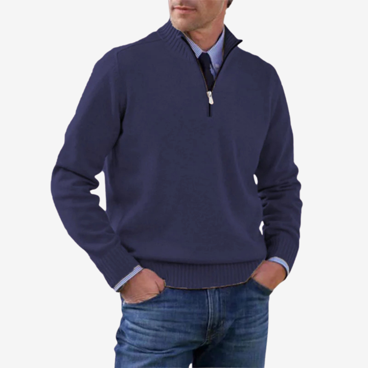 AURELLA | Men’s Cotton-Knit Sweater – Refined Knitwear