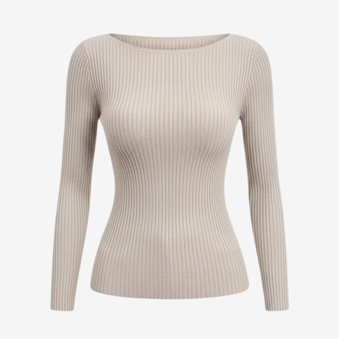 AURELLA | Women’s Viscose Crew Neck Top – Elegant Knit