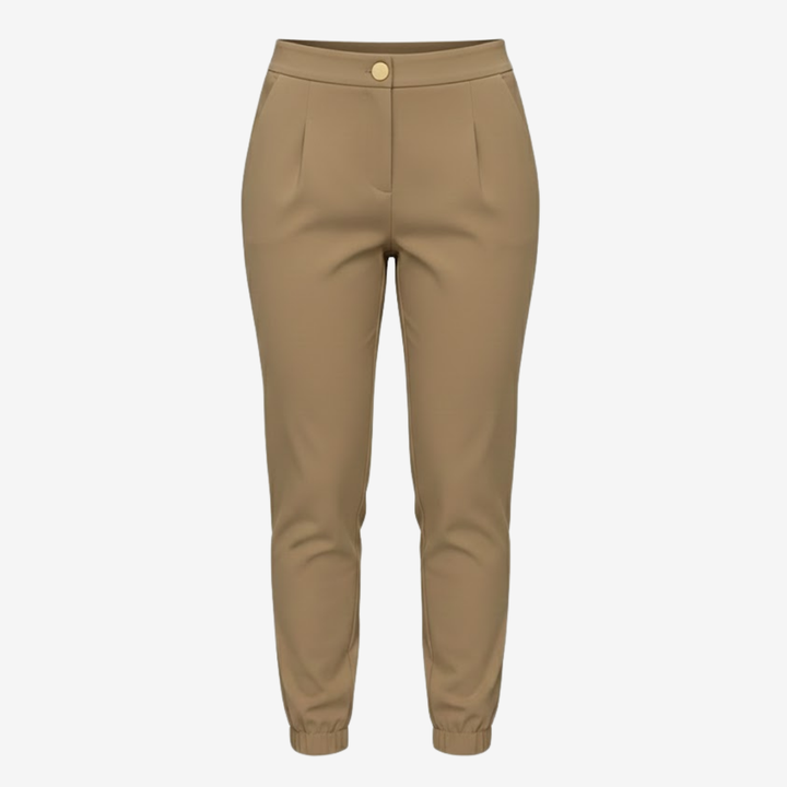 AURELLA | Women’s Viscose-Blend Trousers – High-Waist