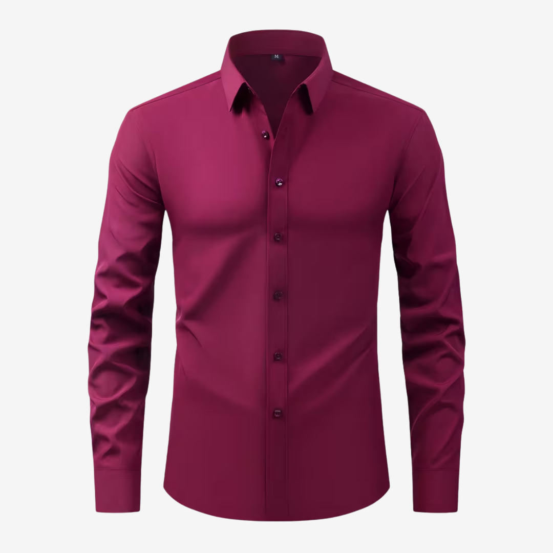 AURELLA | Men’s Slim Fit Shirt – Wrinkle-Free