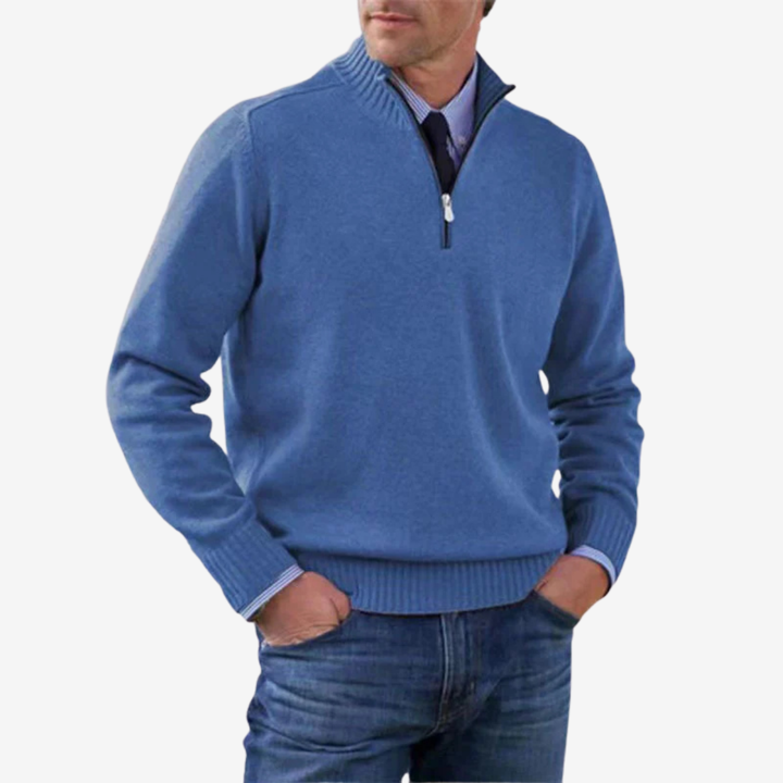 AURELLA | Men’s Cotton-Knit Sweater – Refined Knitwear