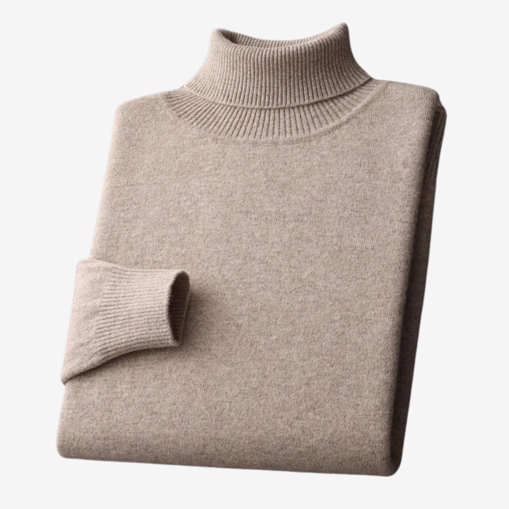 AURELLA | Men’s Cashmere Turtleneck Sweater – Soft Knit Pullover