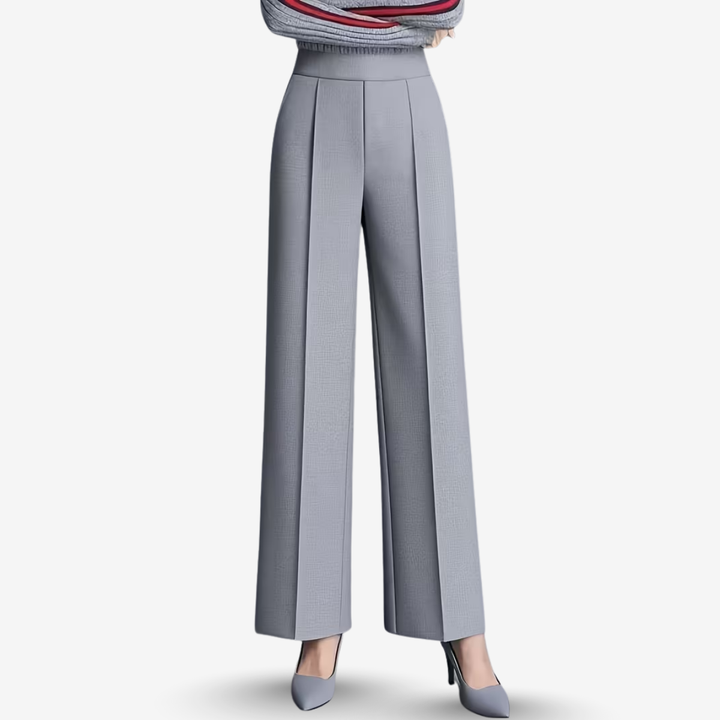 AURELLA | Women’s Viscose-Blend Wide-Leg Trousers – High-Waist Loose Fit