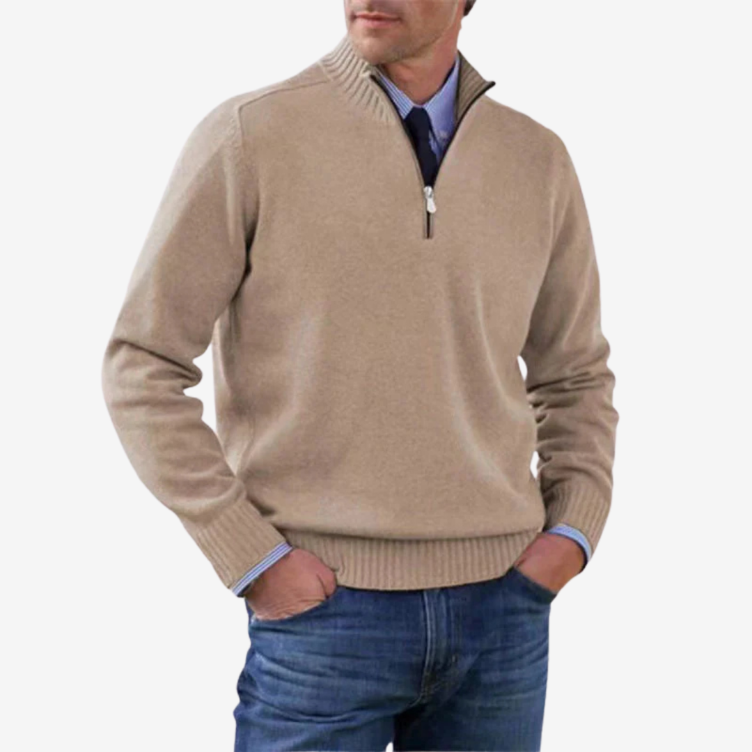 AURELLA | Men’s Cotton-Knit Sweater – Refined Knitwear