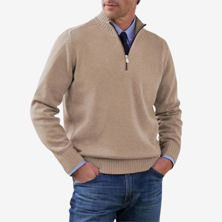 AURELLA | Men’s Cotton-Knit Sweater – Refined Knitwear