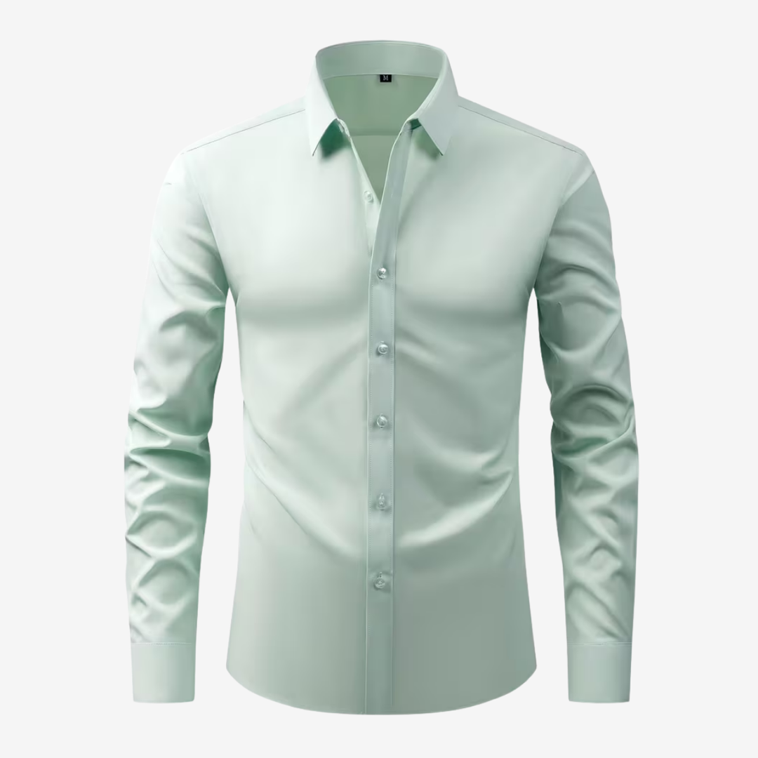 AURELLA | Men’s Slim Fit Shirt – Wrinkle-Free