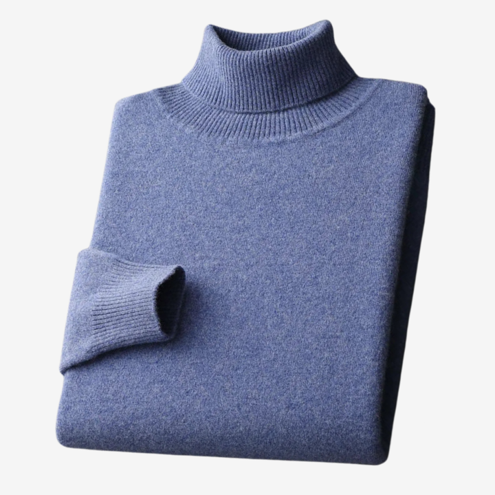 AURELLA | Men’s Cashmere Turtleneck Sweater – Soft Knit Pullover
