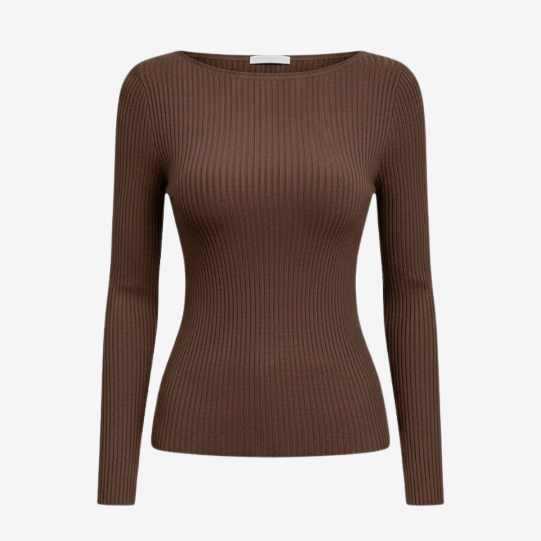 AURELLA | Women’s Viscose Crew Neck Top – Elegant Knit