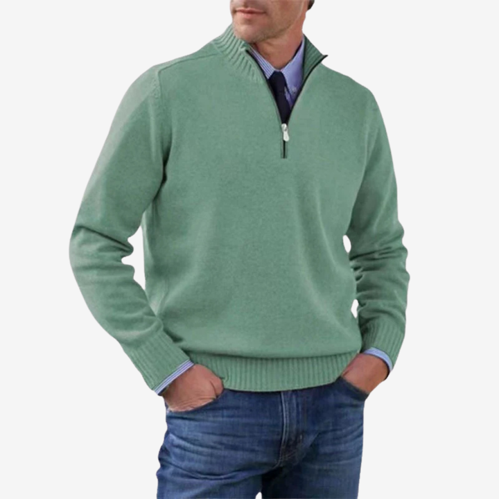 AURELLA | Men’s Cotton-Knit Sweater – Refined Knitwear