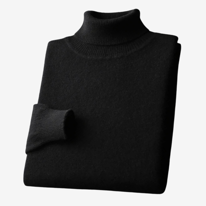 AURELLA | Men’s Cashmere Turtleneck Sweater – Soft Knit Pullover