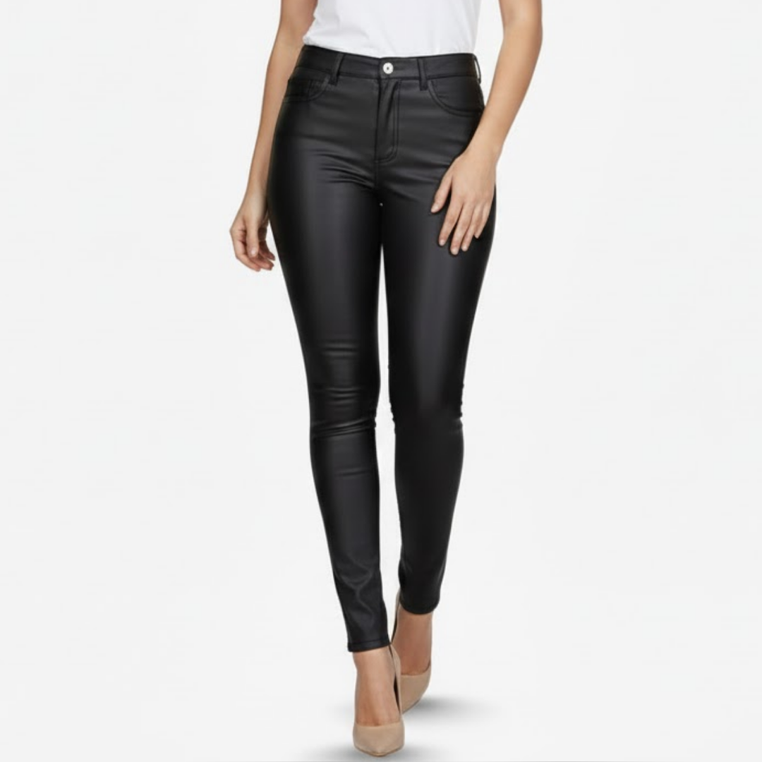 AURELLA | Women’s Cotton-Blend Skinny Jeans – Mid-Rise Stretch