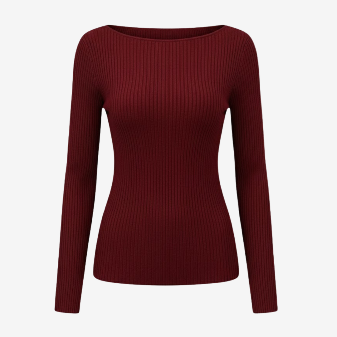 AURELLA | Women’s Viscose Crew Neck Top – Elegant Knit