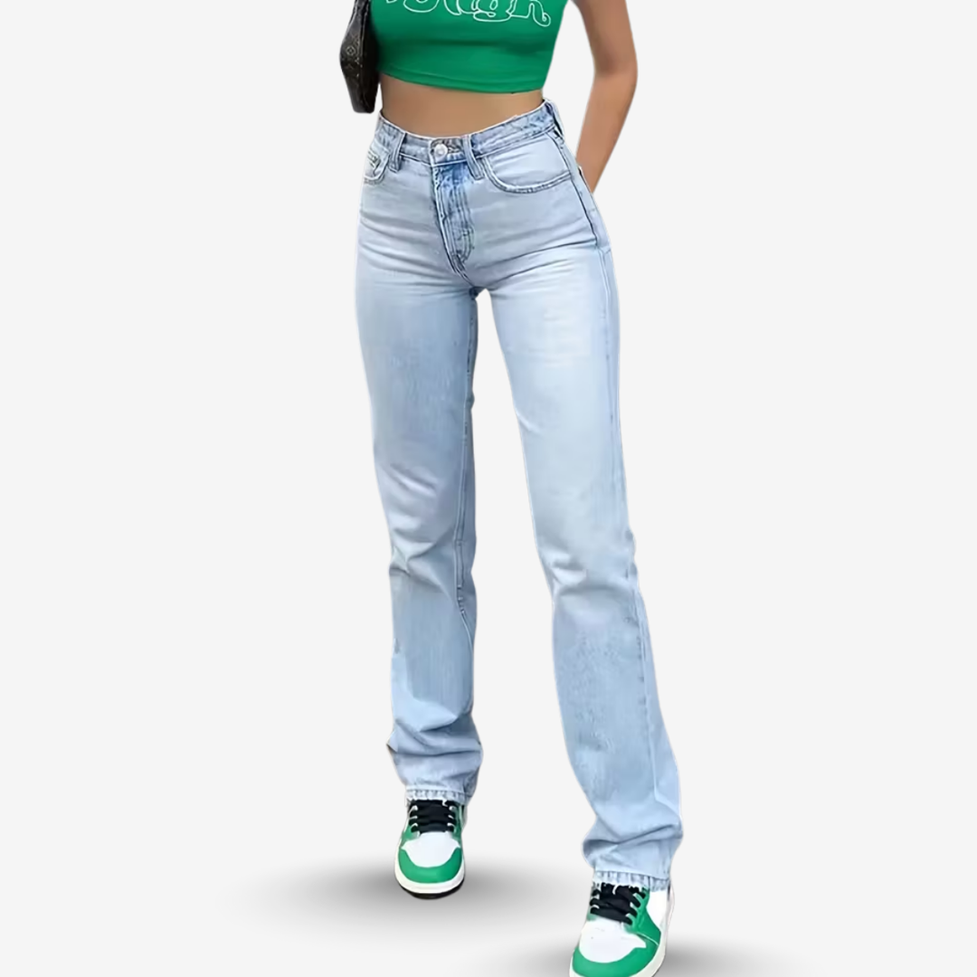 AURELLA | Women’s Cotton-Denim Jeans – Straight-Leg Fit