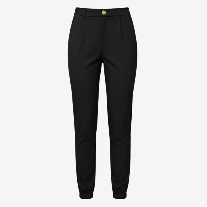 AURELLA | Women’s Viscose-Blend Trousers – High-Waist