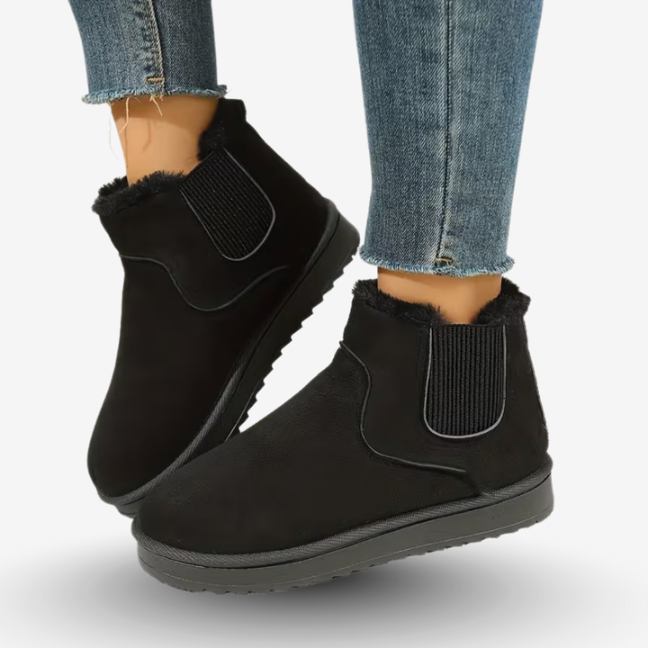 AURELLA | Women’s Faux-Suede Ankle Boots – Slip-On Comfort