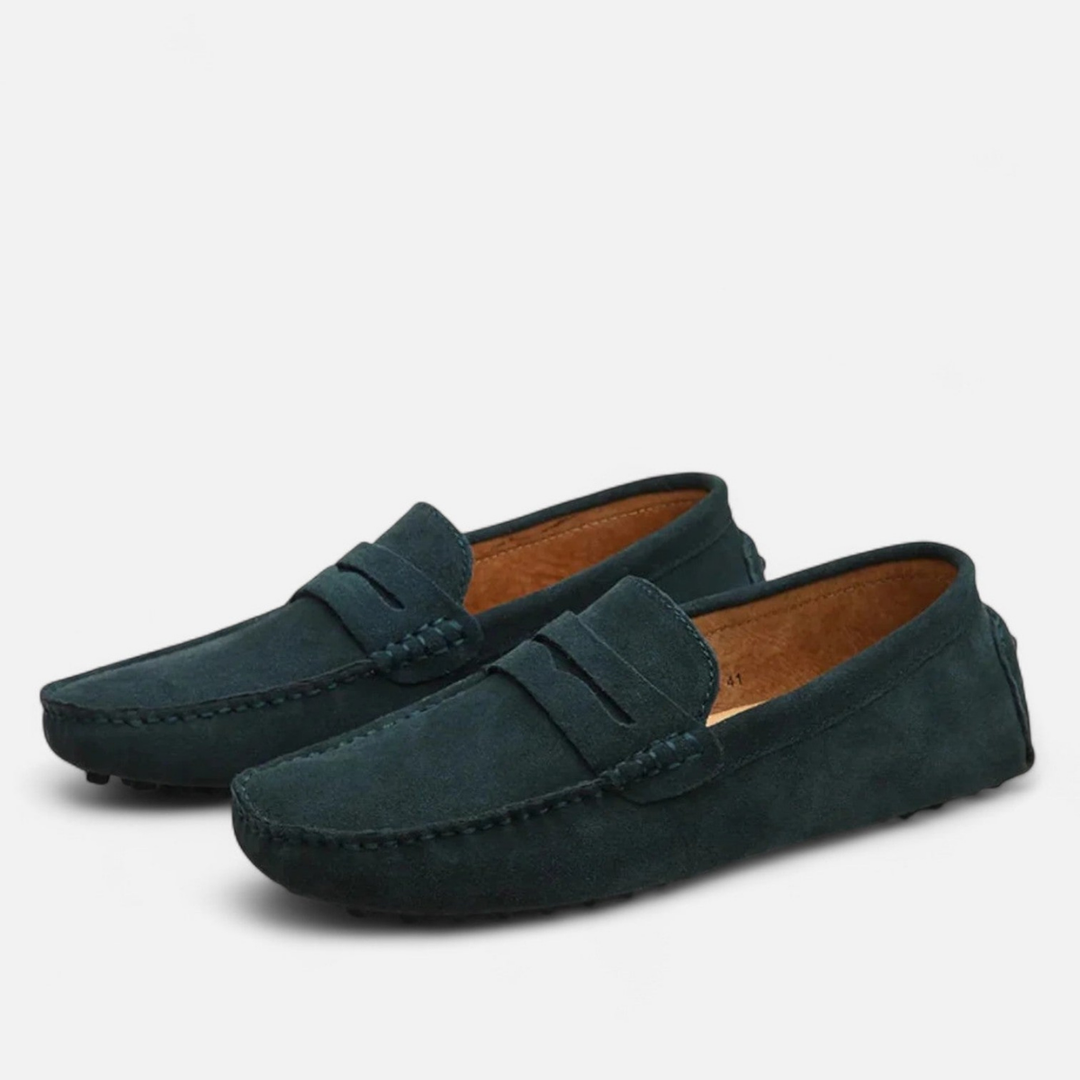AURELLA | Men’s Genuine Leather Loafers – Cushioned Insole