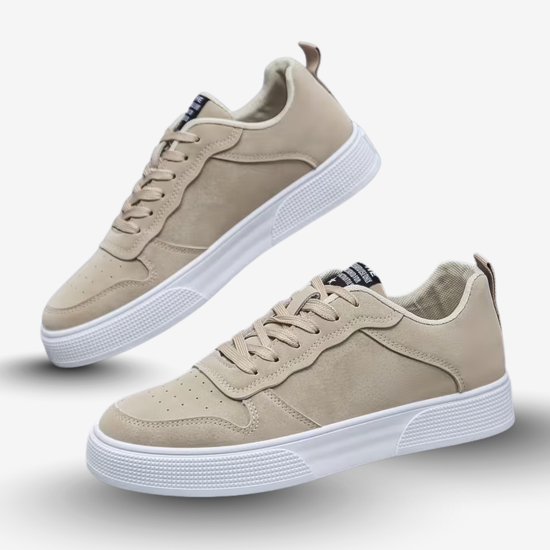 AURELLA | Men’s Faux-Leather Sneakers – Casual Shoes
