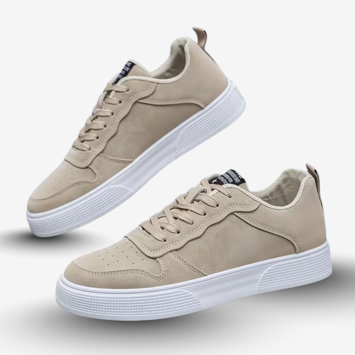 AURELLA | Men’s Faux-Leather Sneakers – Casual Shoes