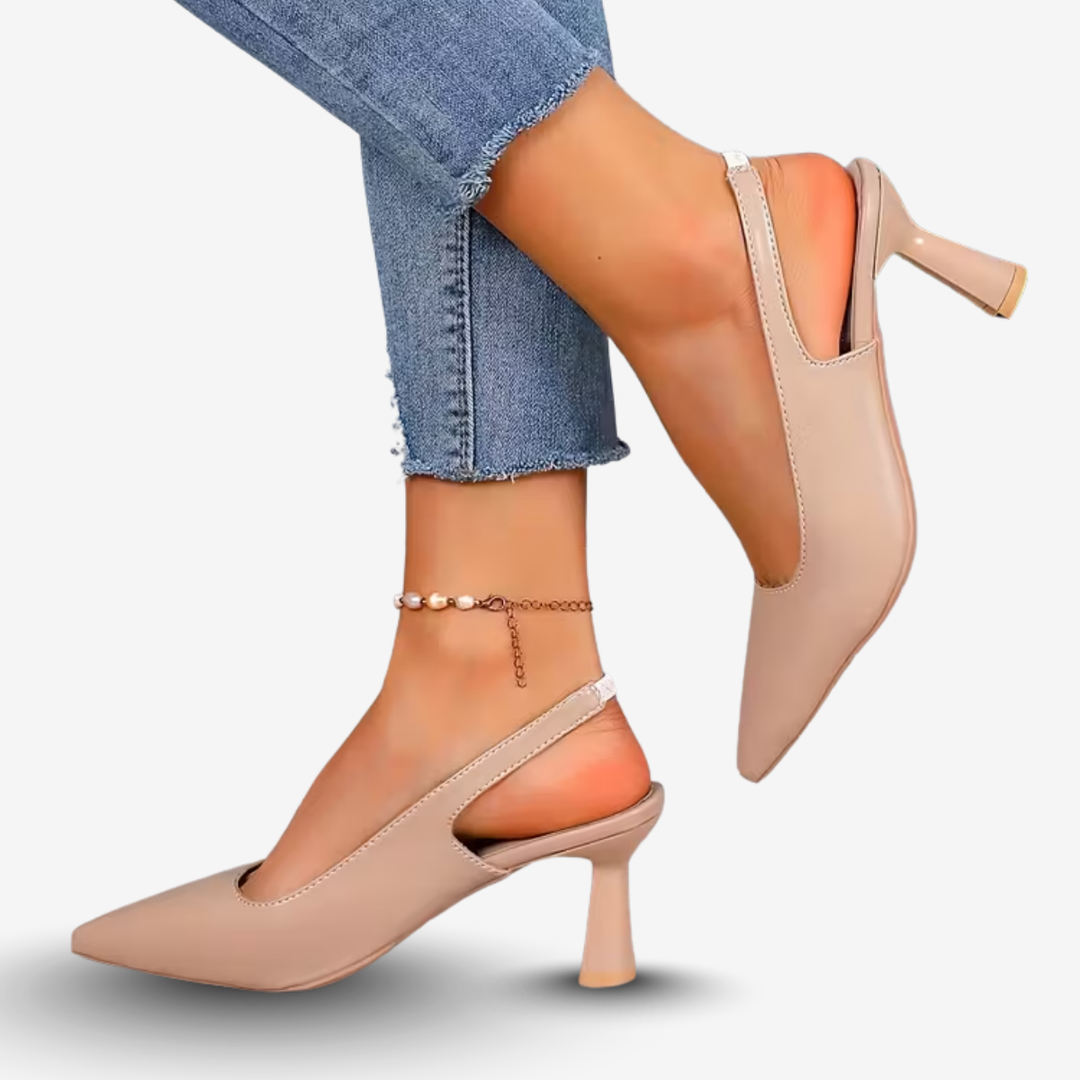 AURELLA | Women’s Faux-Leather Heels – Pointed Toe Stiletto