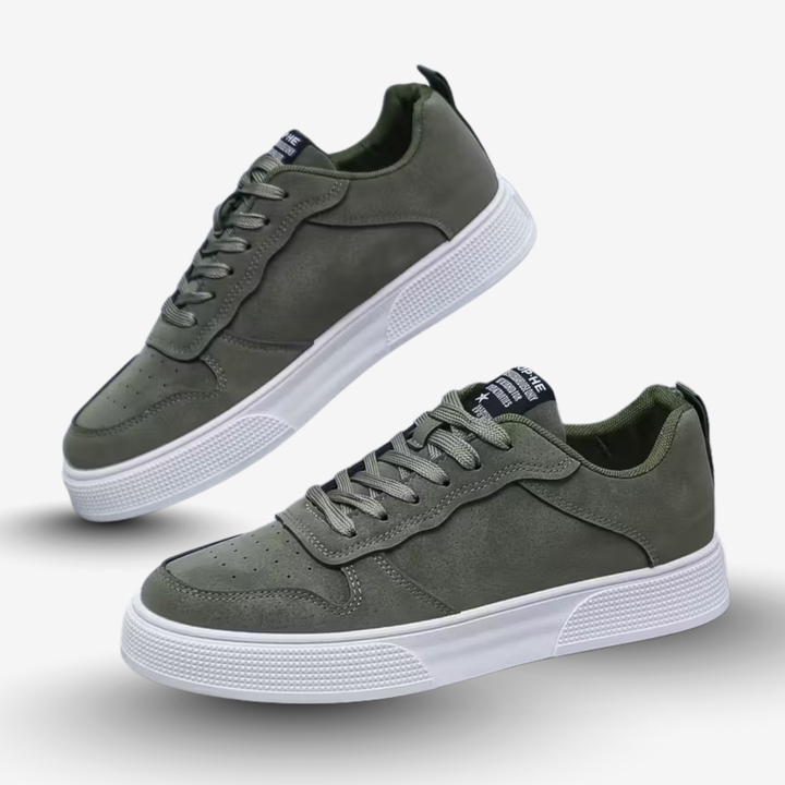 AURELLA | Men’s Faux-Leather Sneakers – Casual Shoes