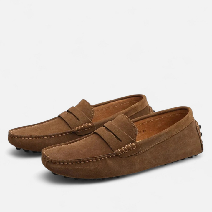 AURELLA | Men’s Genuine Leather Loafers – Cushioned Insole