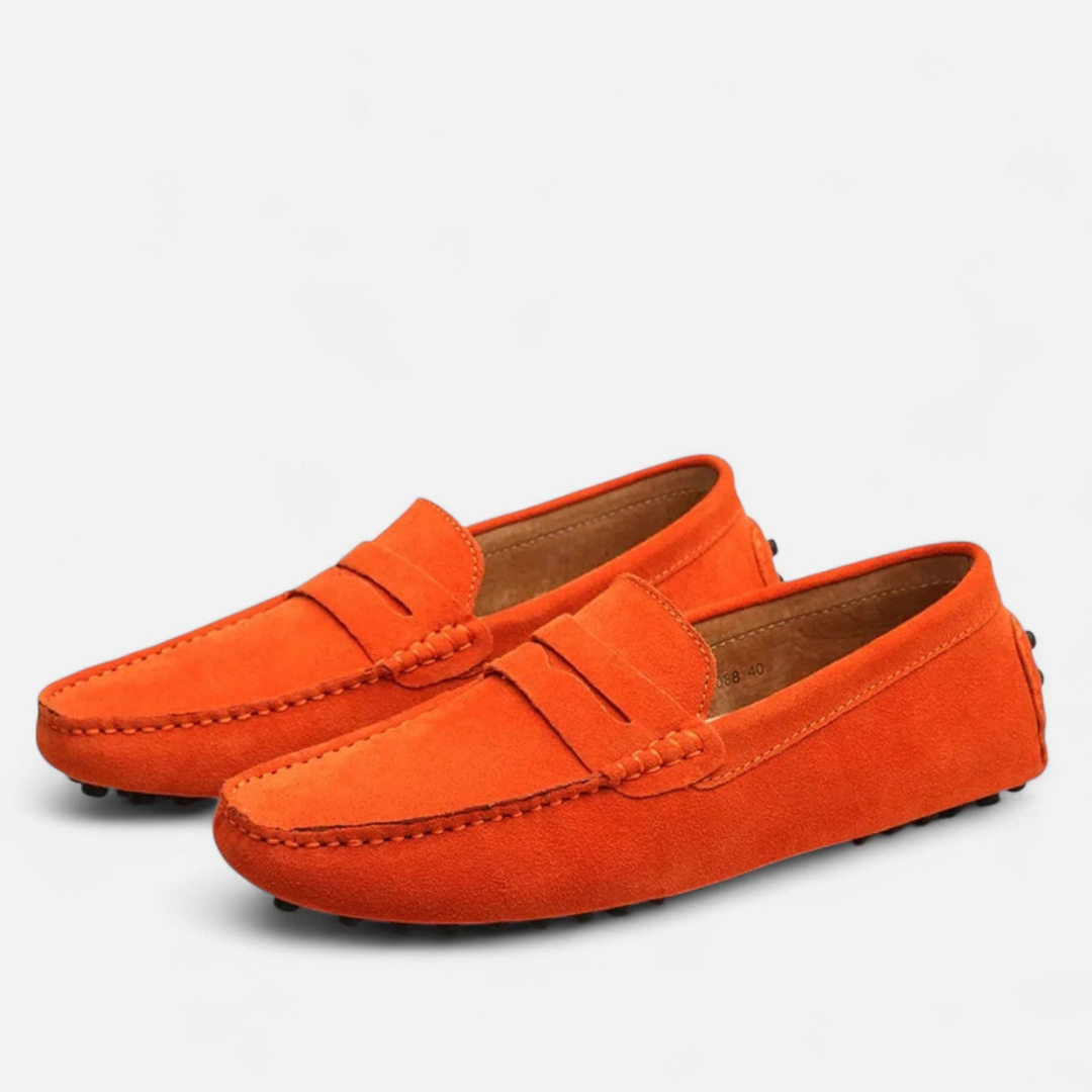 AURELLA | Men’s Genuine Leather Loafers – Cushioned Insole