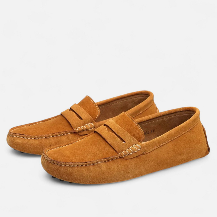 AURELLA | Men’s Genuine Leather Loafers – Cushioned Insole