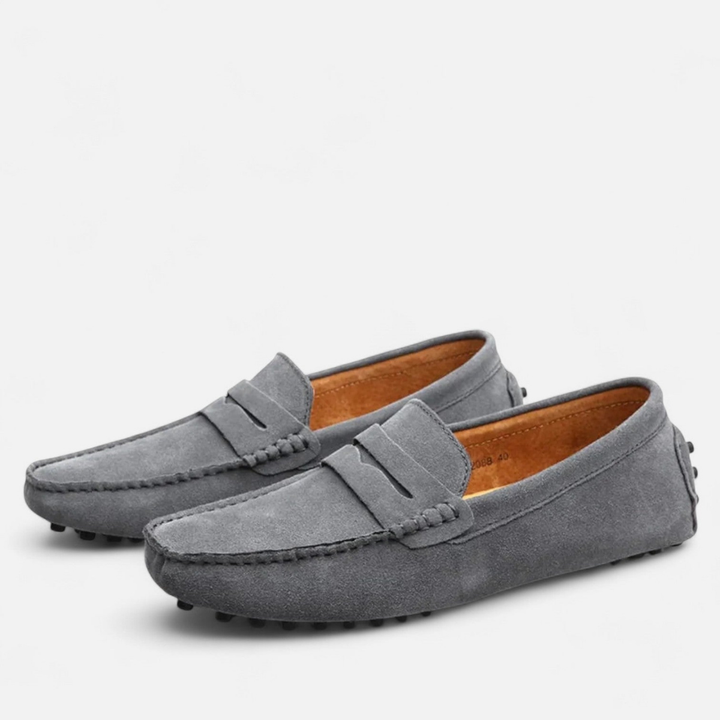AURELLA | Men’s Genuine Leather Loafers – Cushioned Insole