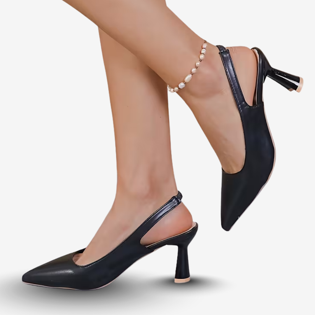 AURELLA | Women’s Faux-Leather Heels – Pointed Toe Stiletto