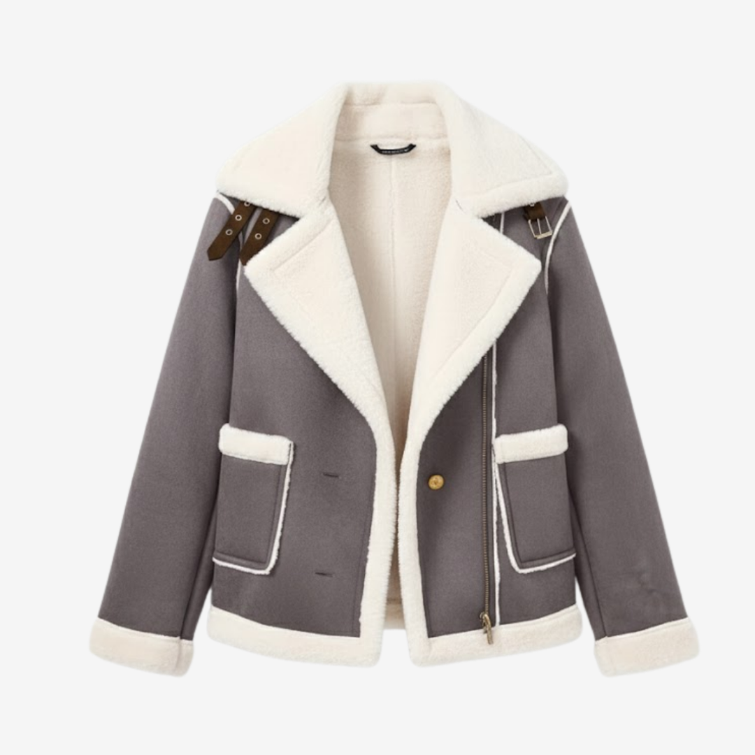 AURELLA | Women’s Soft Faux Suede Coat – Warm Outerwear