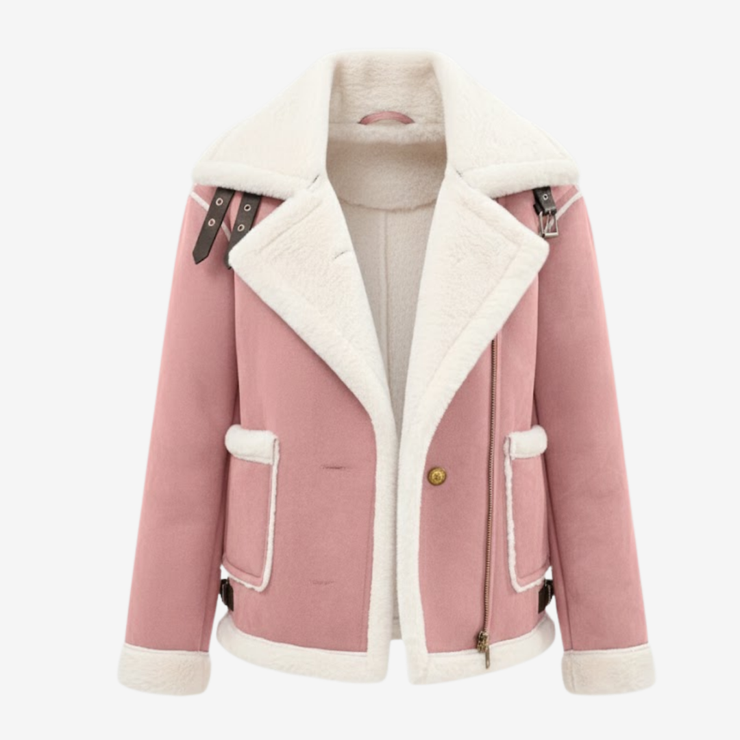 AURELLA | Women’s Soft Faux Suede Coat – Warm Outerwear