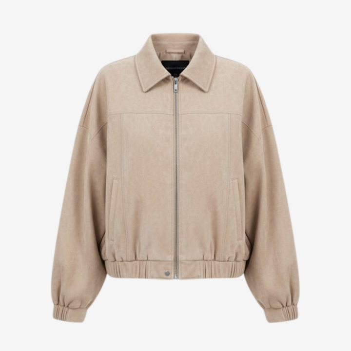 AURELLA | Women’s Vintage Faux Suede Jacket – Casual Outerwear