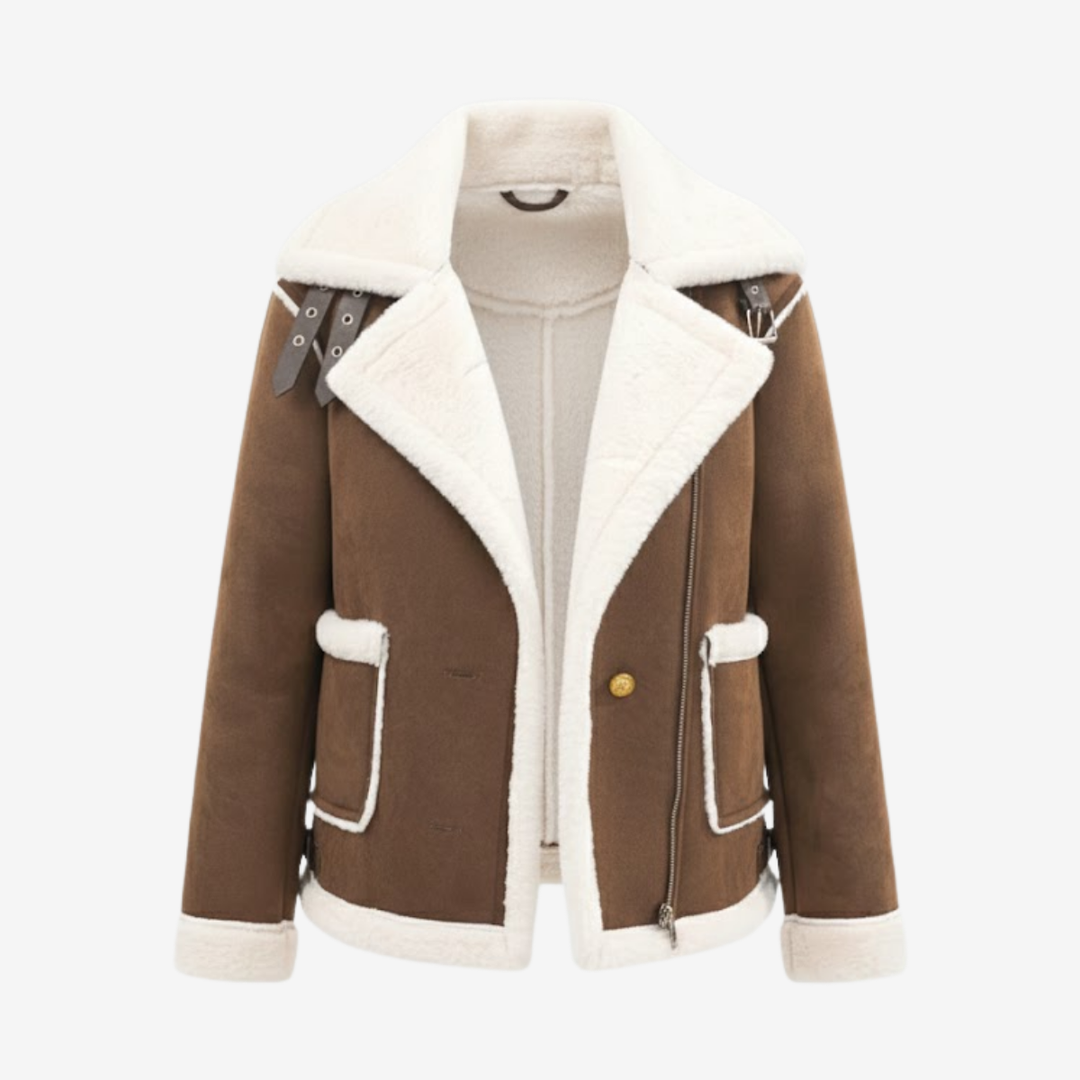 AURELLA | Women’s Soft Faux Suede Coat – Warm Outerwear