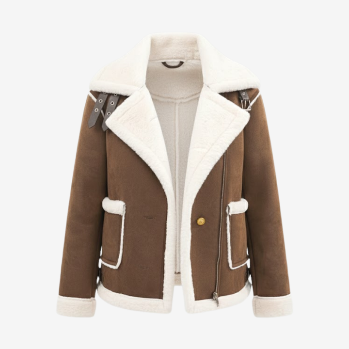 AURELLA | Women’s Soft Faux Suede Coat – Warm Outerwear