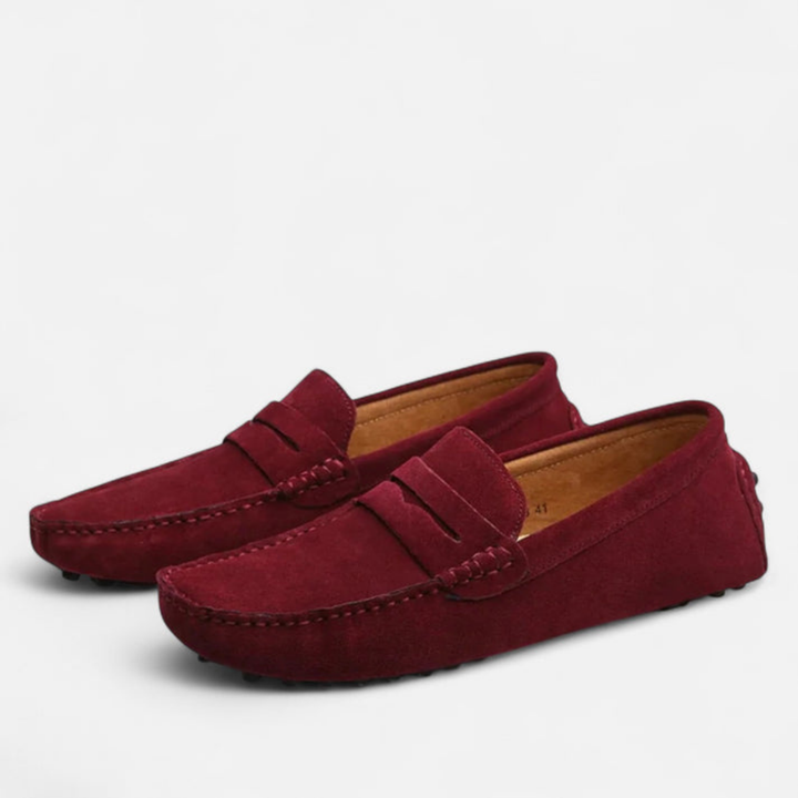 AURELLA | Men’s Genuine Leather Loafers – Cushioned Insole
