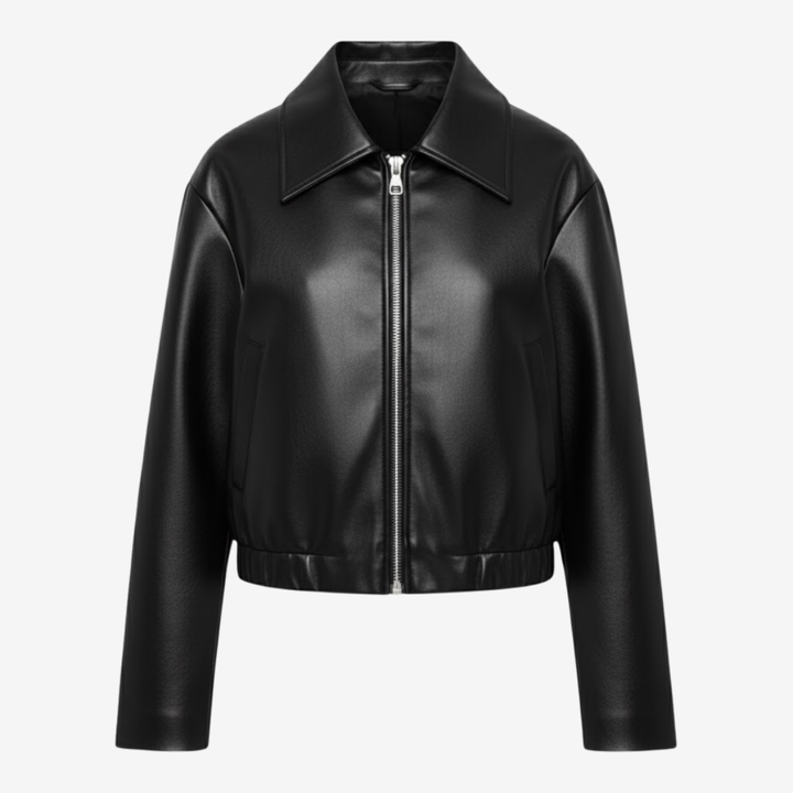 AURELLA | Women’s Retro PU Leather Jacket – Casual Outerwear